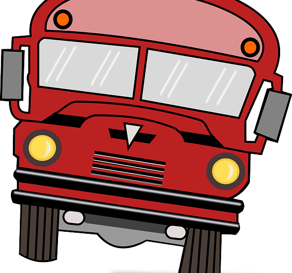 Karikatur Eines Alten Schulbusses